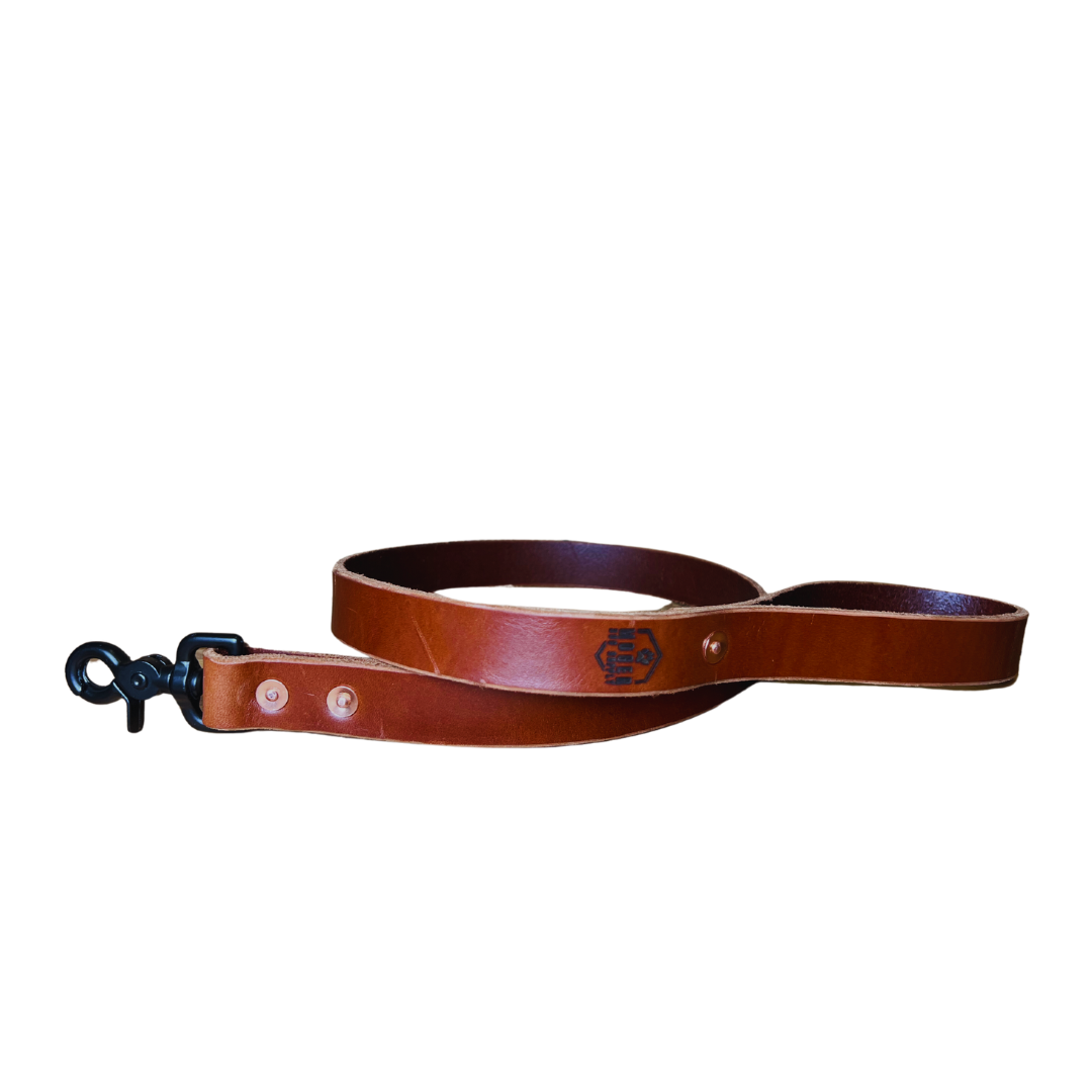 1 Inch Leather Dog Leash - Moger Dog Supply